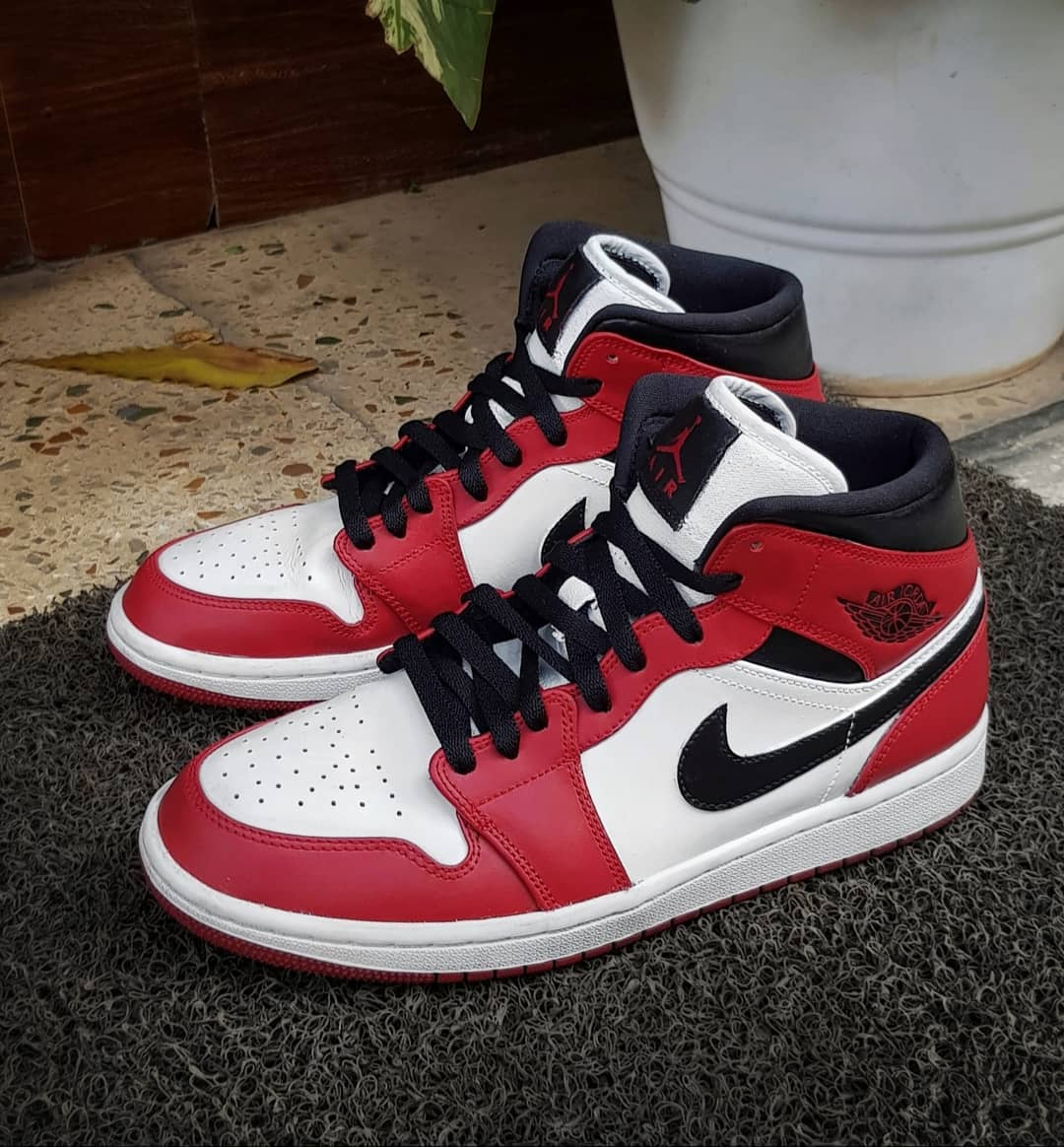 Hand Painted Red Black Custom Air Jordan 1 Sneakers-shecustomize