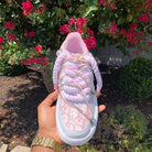 Hand Painted Pink Rhinestone Custom Air Force 1 Sneakers-shecustomize