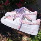 Hand Painted Pink Rhinestone Custom Air Force 1 Sneakers-shecustomize