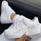 Lace Flowers Pearls Custom Air Force 1 Weeding Shoes