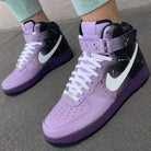 Lavender Black Splatter Custom Air Force 1-shecustomize