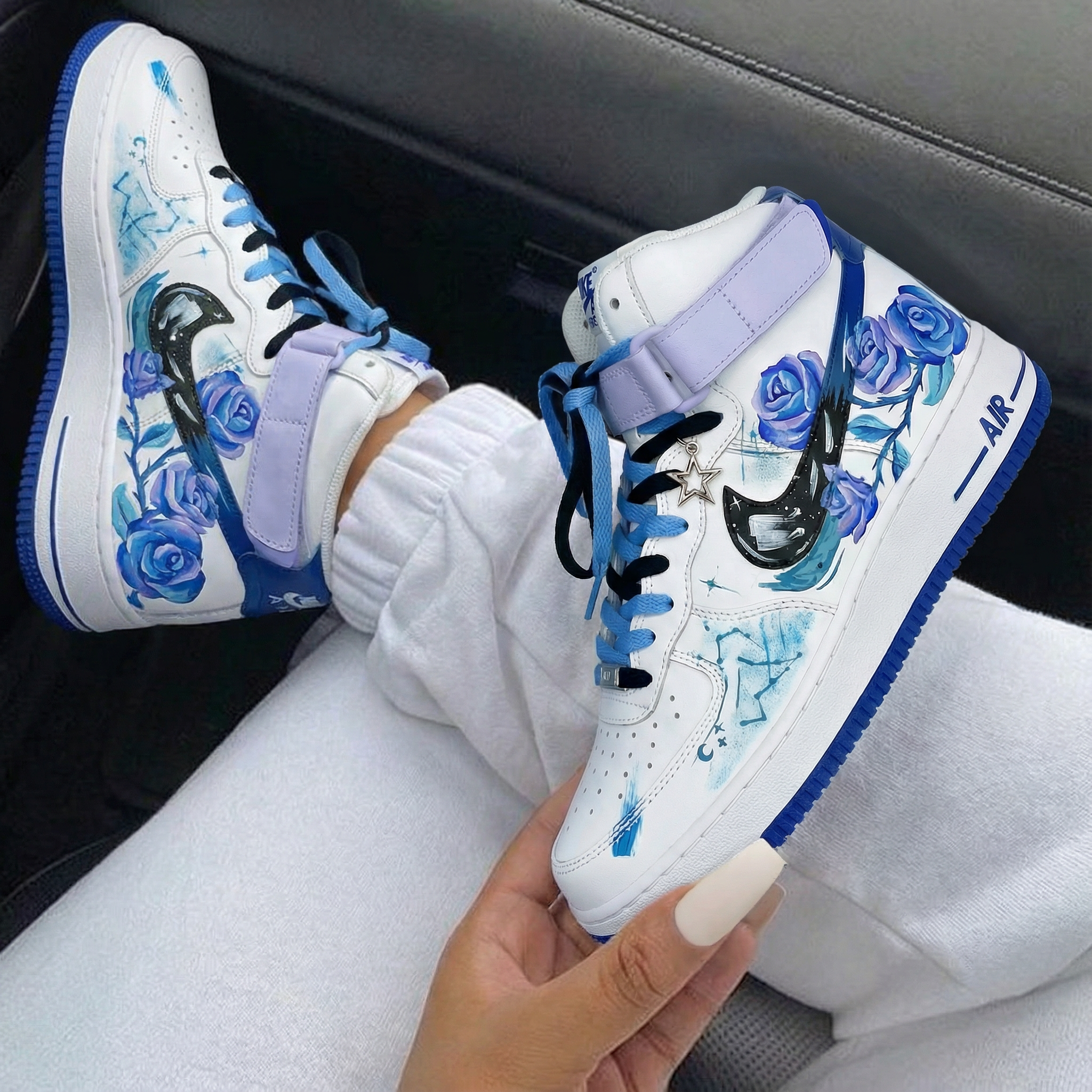 Lavender Blue Rose Custom Air Force 1-shecustomize