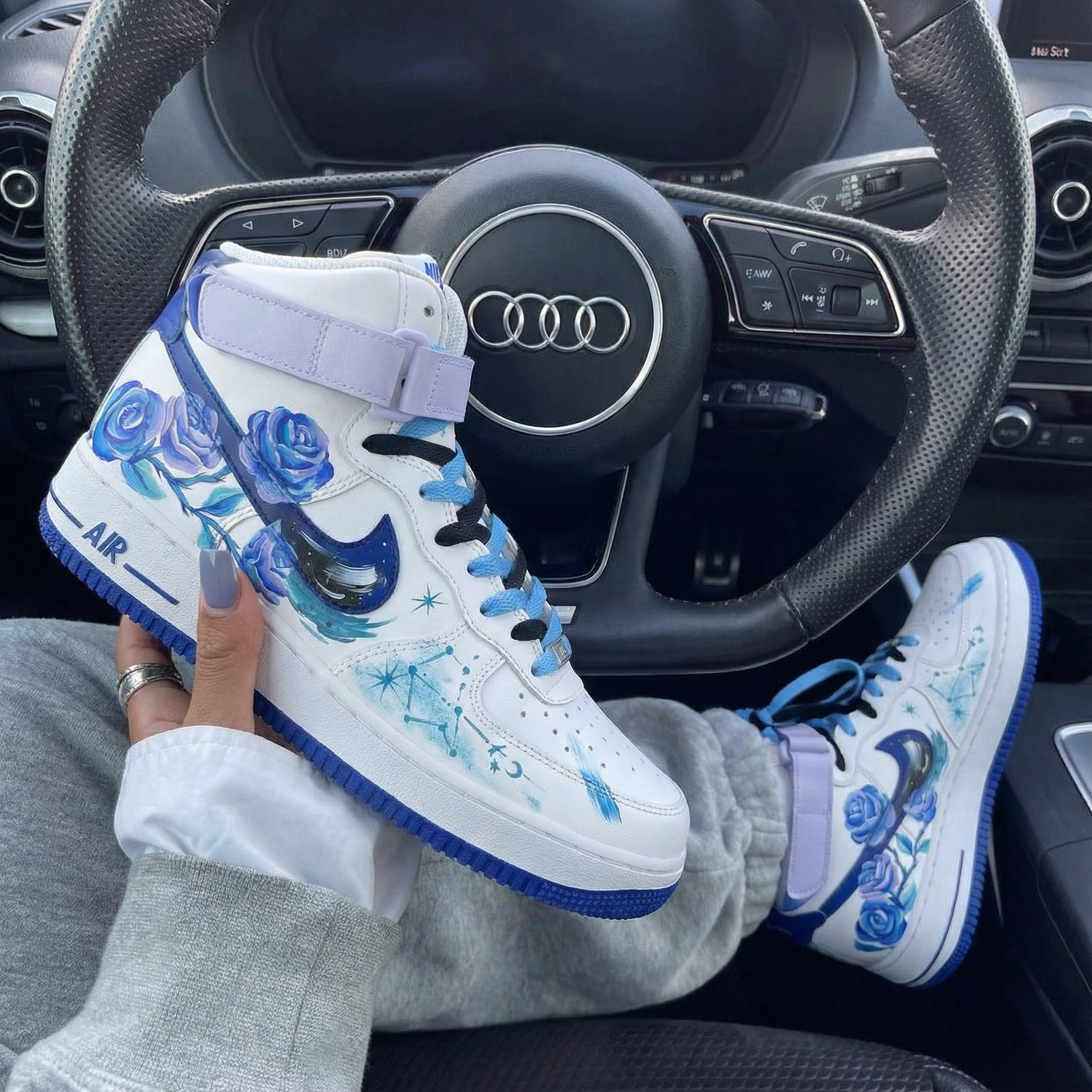 Lavender Blue Rose Custom Air Force 1-shecustomize