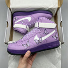Lavender Butterflies Custom Air Force 1-shecustomize