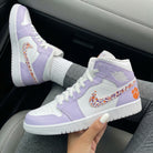 Lavender Paw Print Splatter Custom Air Jordan 1-shecustomize