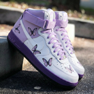 Lavender Purple Butterflies Custom Air Force 1-shecustomize