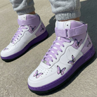 Lavender Purple Butterflies Custom Air Force 1-shecustomize