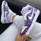 Lavender Purple Paisley Custom Air Jordan 1-shecustomize