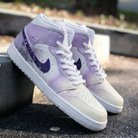 Lavender Purple Splatter Custom Air Jordan 1-shecustomize