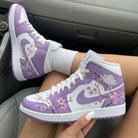 Lavender White Cherry Blossom Custom Air Jordan 1-shecustomize