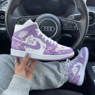 Lavender White Cherry Blossom Custom Air Jordan 1-shecustomize
