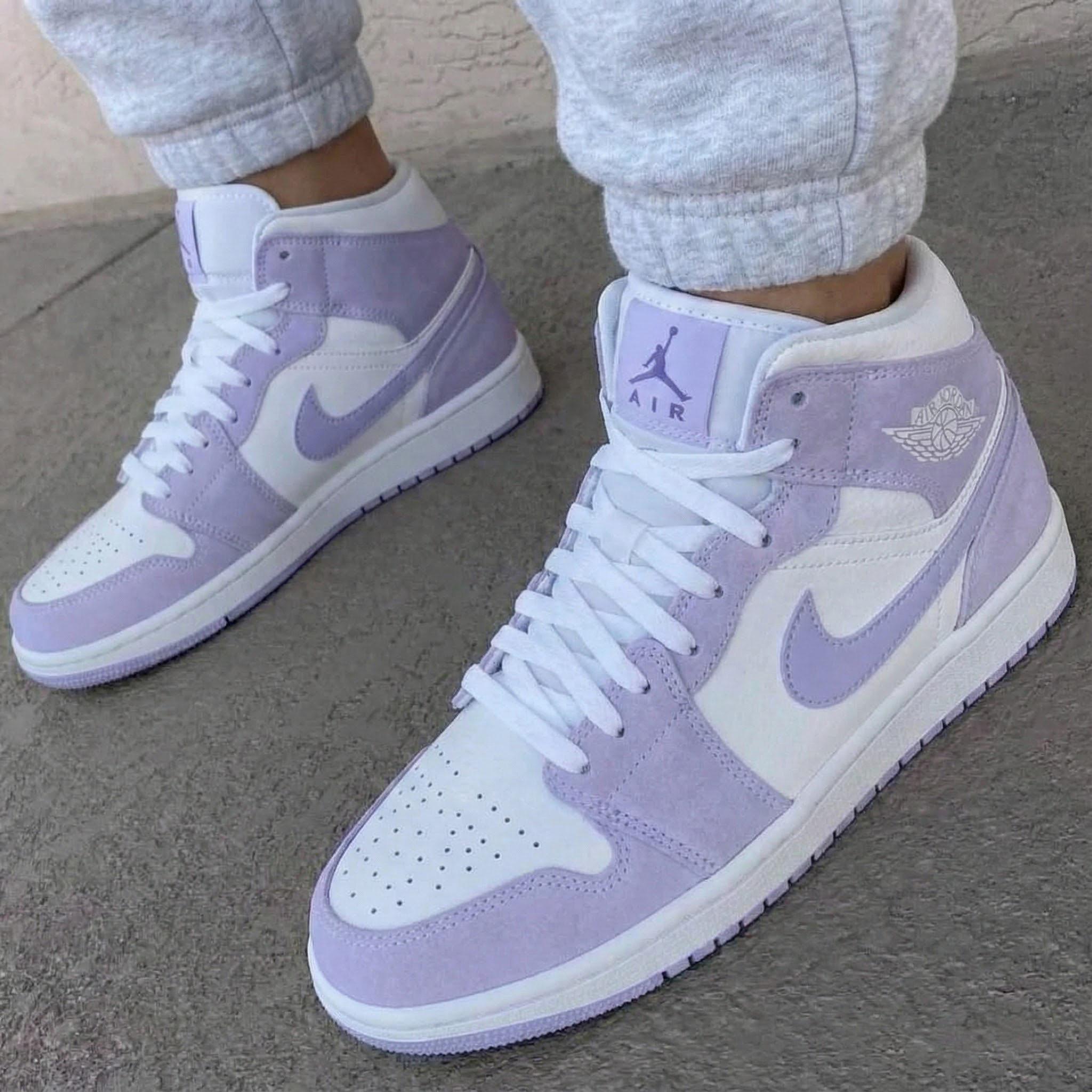 Lavender White Custom Air Jordan 1-shecustomize