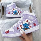 Lavender White Stitch Butterflies Custom Air Jordan 1-shecustomize