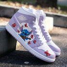 Lavender White Stitch Butterflies Custom Air Jordan 1-shecustomize