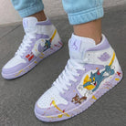 Lavender White Tom And Jerry Custom Air Jordan 1-shecustomize