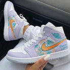 Lavender White Tropical - Print Custom Air Jordan 1-shecustomize