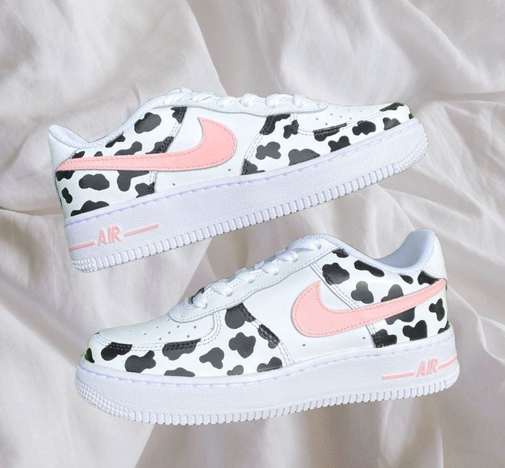 Light Pink Cow Print Custom Air Force 1-shecustomize