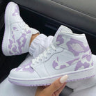 Light Purple Cow Print Custom Air Jordan 1-shecustomize