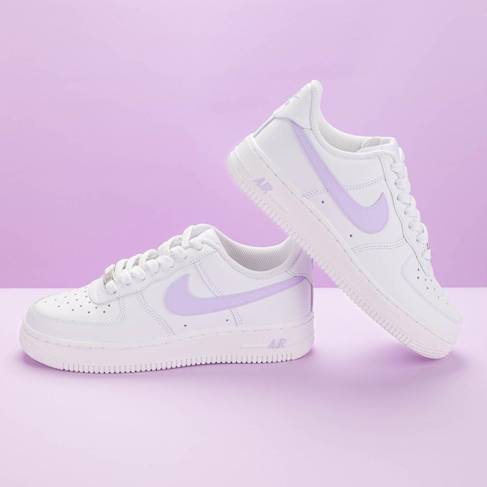 Custom Purple Nike Drip Air Force Ones – shecustomize