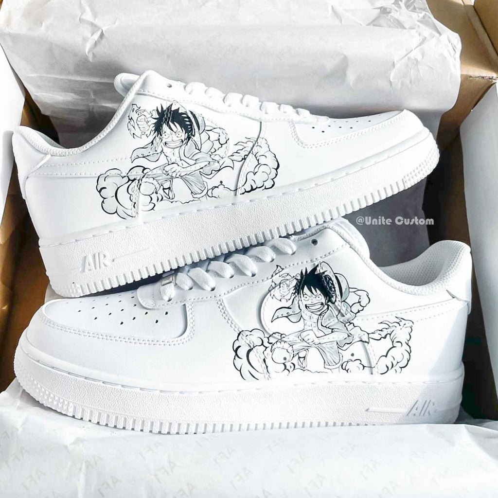 One Piece Luffy Custom Air Force 1-shecustomize