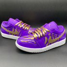 Luxurious Purple and Gold Zebra Stripe Pattern Custom Air Jordan 1-shecustomize