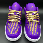 Luxurious Purple and Gold Zebra Stripe Pattern Custom Air Jordan 1-shecustomize