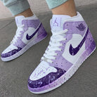 Magical Light Lavender Purple Splatter Design Custom Air Jordan 1-shecustomize