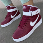 Maroon White Custom Air Force 1-shecustomize