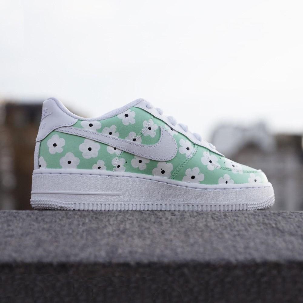 Mint Floral Custom Air Force 1-shecustomize