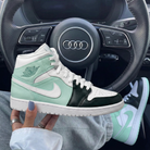 Mint Green Black Custom Air Jordan 1-shecustomize