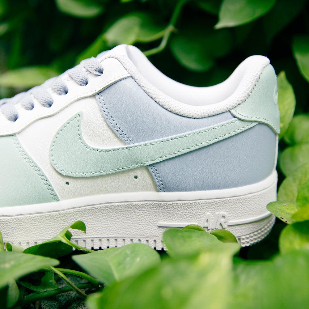 Morandi Blue Green Air Force 1s Custom Shoes Sneakers-shecustomize