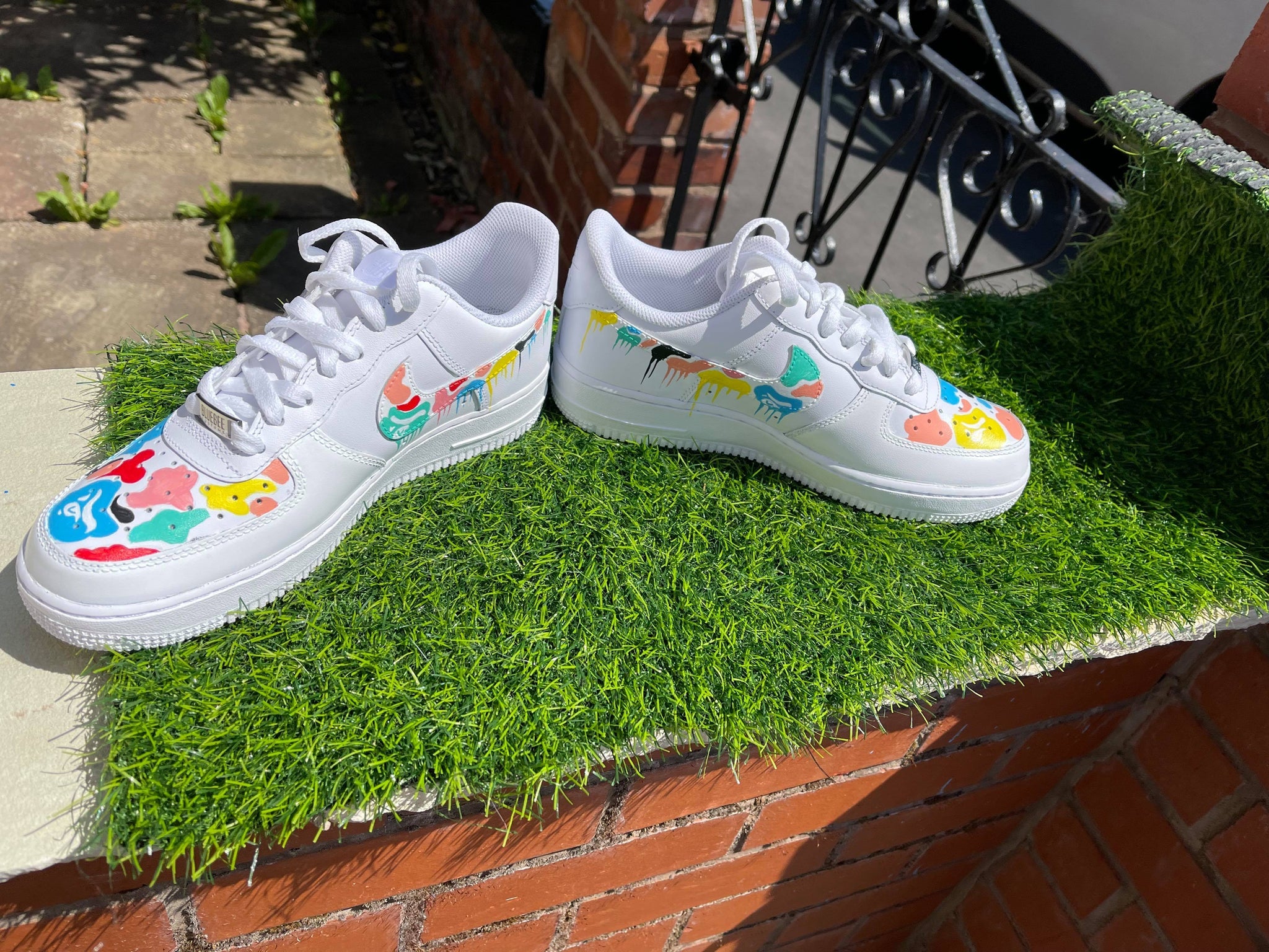 Multi - colored Drip Pattern Custom Air Force 1-shecustomize