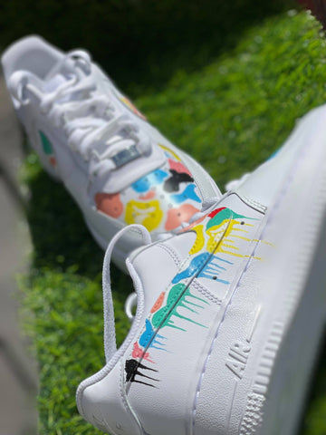 Multi - colored Drip Pattern Custom Air Force 1-shecustomize