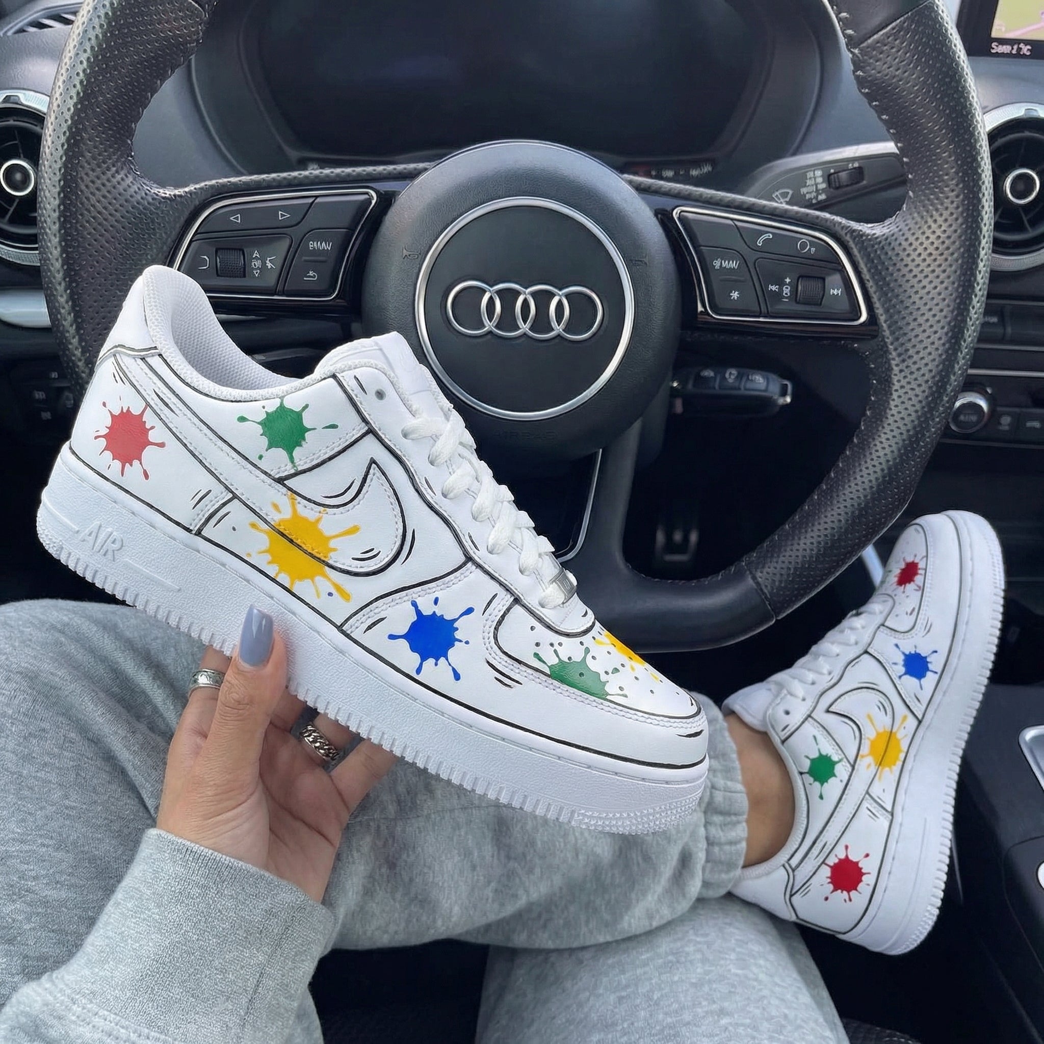 Multicolor Splash Custom Air Force 1-shecustomize