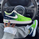 Navy Neon Green Seahawks Splatter Custom Air Force 1-shecustomize