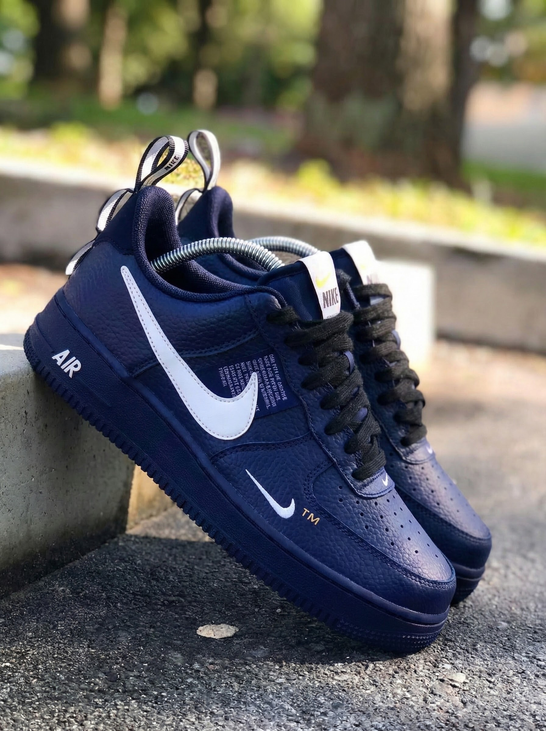 Navy White Custom Air Force 1-shecustomize