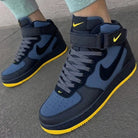 Navy Yellow Custom Air Force 1-shecustomize