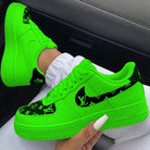 Neon Green Black LV Custom Air Force 1-shecustomize