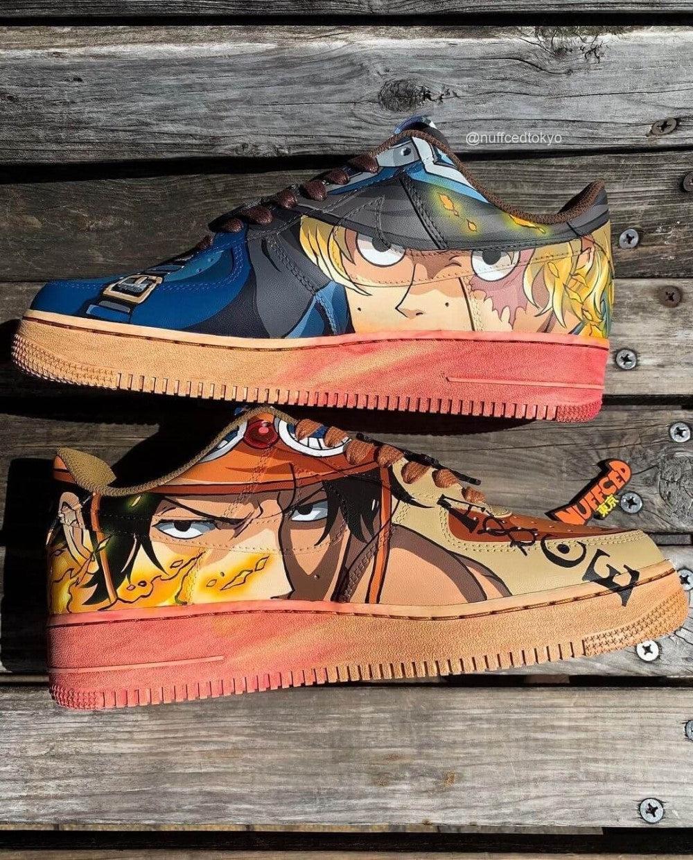 One Piece Ace X Shabo Anime Custom Air Force 1 SHECUSTOMIZE