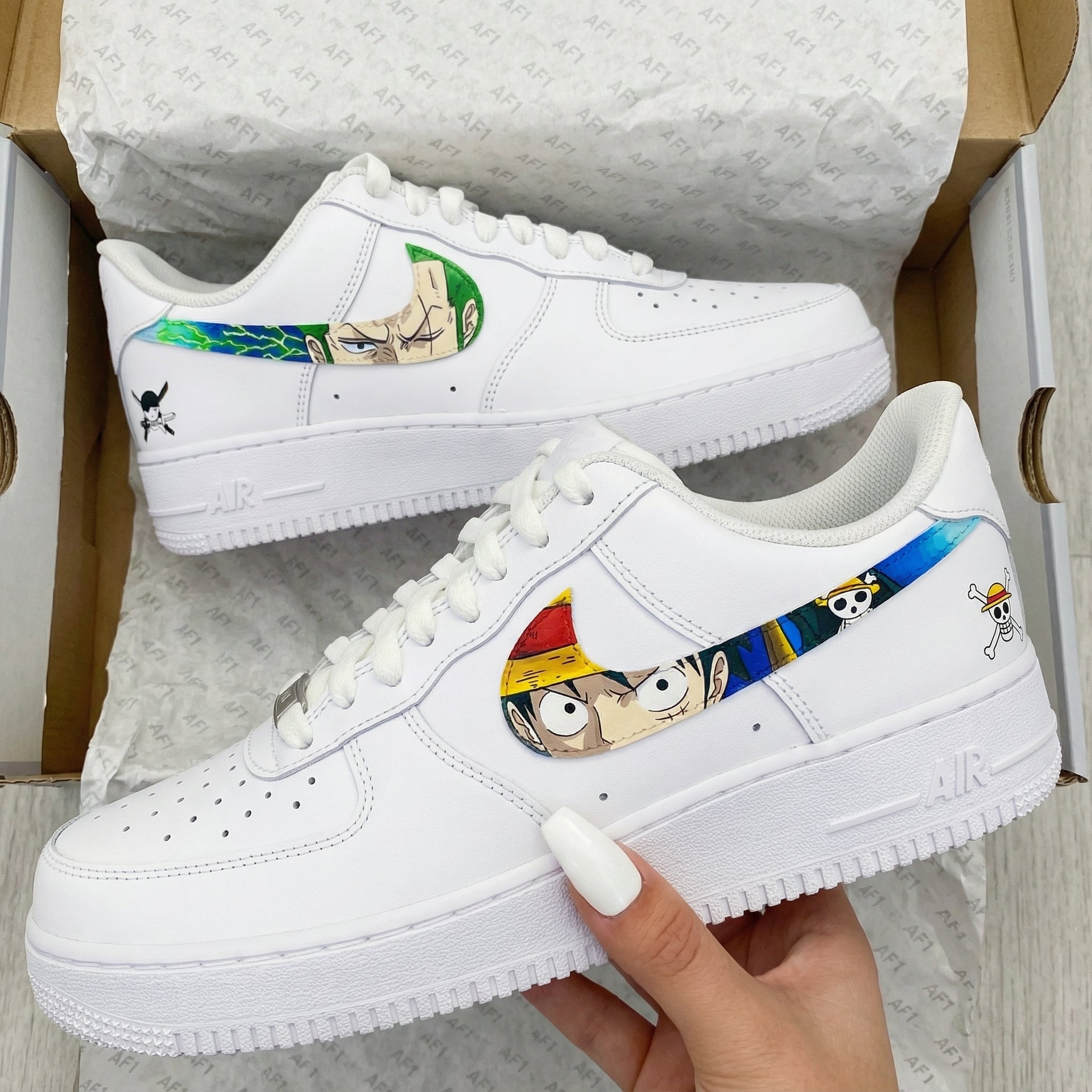 One Piece Themed Custom Air Force 1-shecustomize