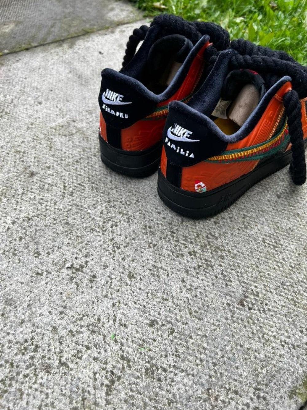 Orange Black Custom Air Force 1-shecustomize