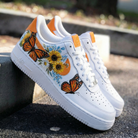 Orange Butterfly and Flower Custom Air Force 1-shecustomize