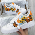 Orange Butterfly and Flower Custom Air Force 1-shecustomize