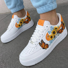Orange Butterfly and Flower Custom Air Force 1-shecustomize