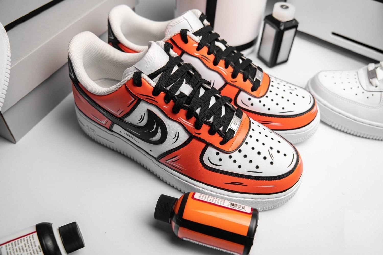 Orange Cartoon Custom Air Force 1-shecustomize