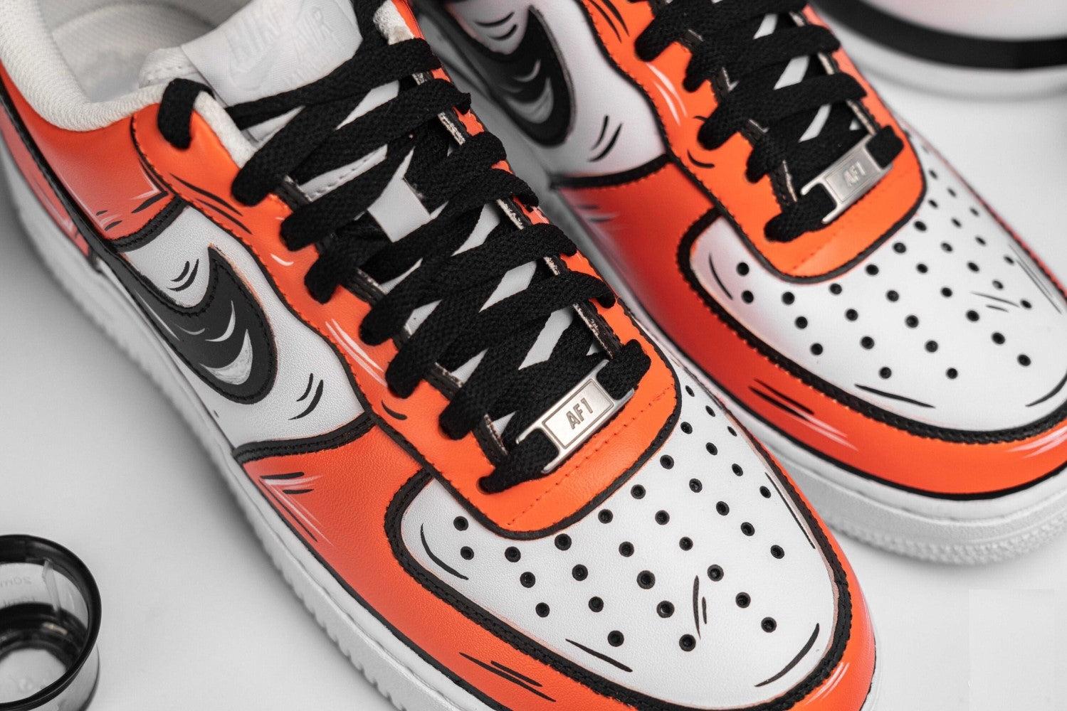Orange Cartoon Custom Air Force 1-shecustomize