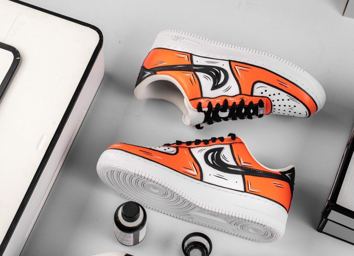 Orange Cartoon Custom Air Force 1-shecustomize