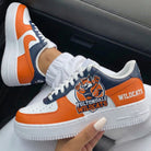 Orange Navy Fultondale Wildcats Logo Custom Air Force 1-shecustomize