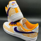 Orange Purple Crackle Custom Air Force 1-shecustomize