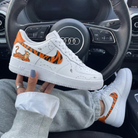 Orange Tigger Cartoon Tiger Stripes Custom Air Force 1-shecustomize